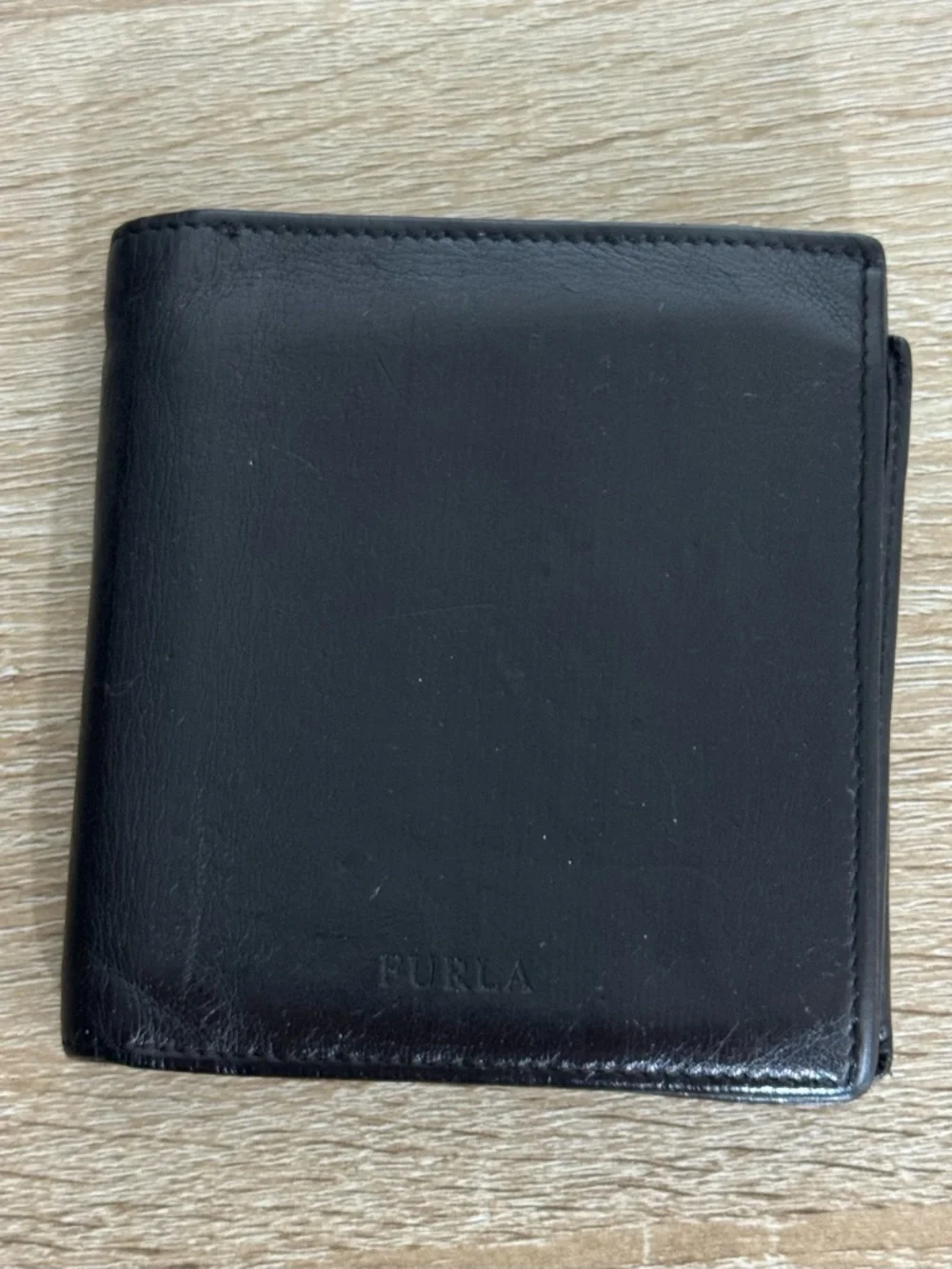 Furla Men’s Black Leather Bifold Wallet